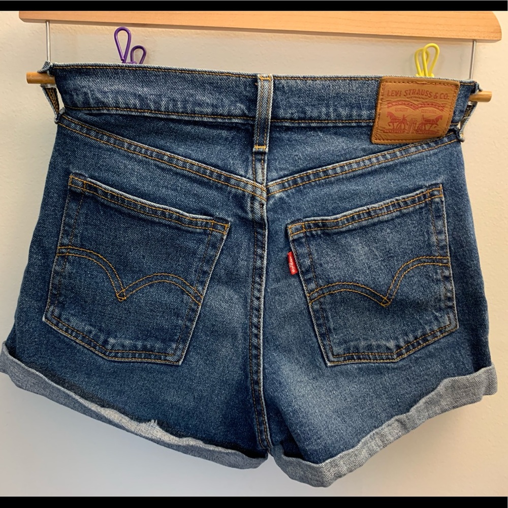 Levi Mid-Rise Denim Shorts